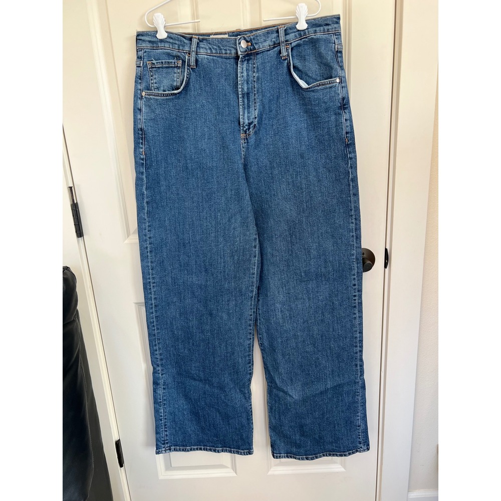 Pilcro‎ Anthropologie High Rise Wide Leg Medium Wash Jeans Size 33